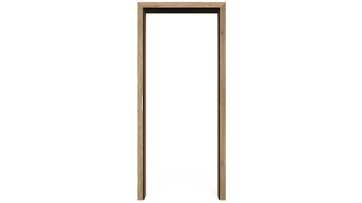 planeo Standard Door frame Rounded edge - CPL Oak Vintage - 2110 x 610 x 260 mm DIN right