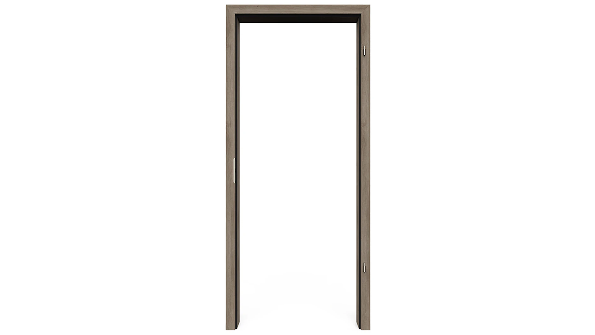 planeo Standard Door frame, rounded edge - CPL Oak winter grey - 1985 x 610 x 260 mm DIN right