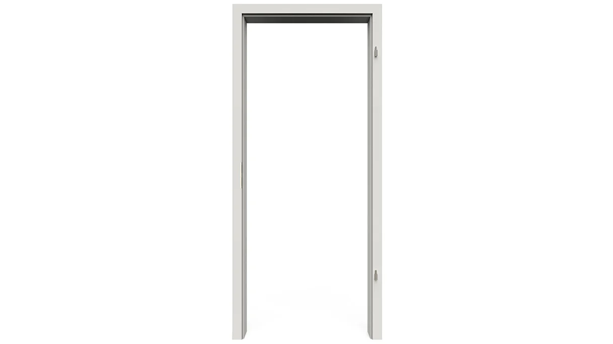 planeo Standard Door frame, rounded edge - CPL Pearl white - 1985 x 735 x 260 mm DIN Left