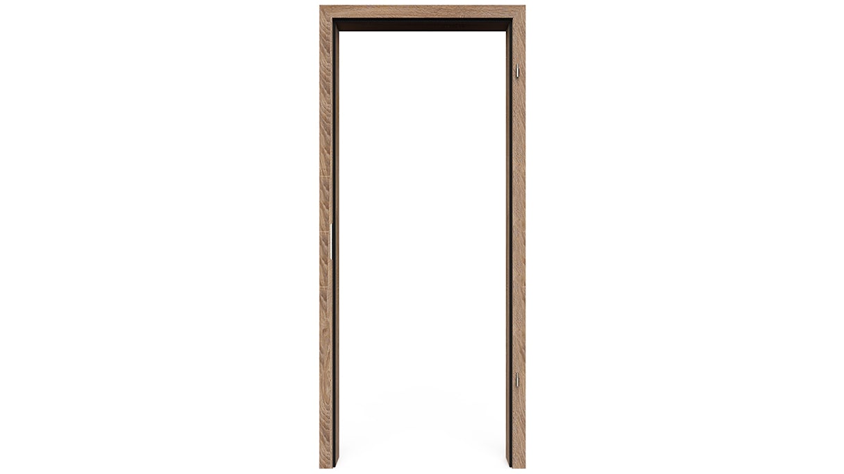 planeo Standard Door frame Rounded edge - CPL Oak Sonoma - 2110 x 860 x 200 mm DIN Left