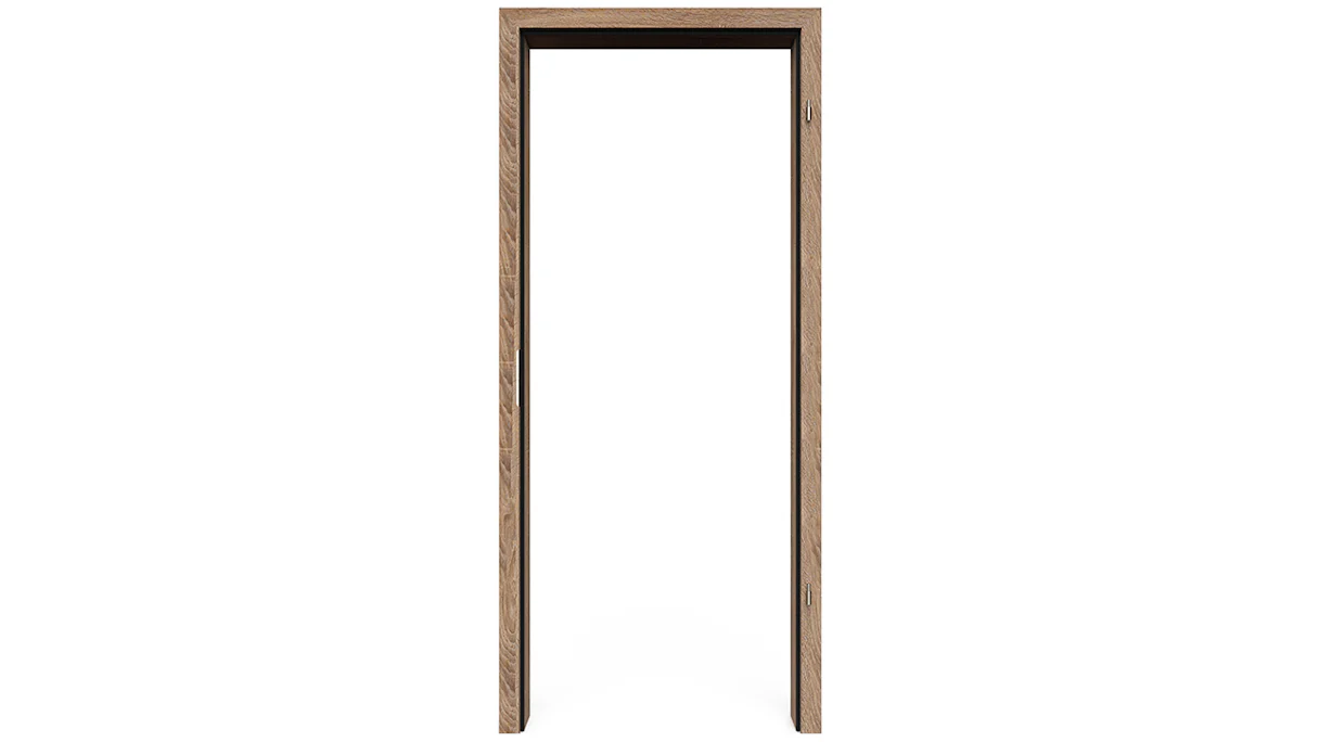 planeo Standard Door frame Rounded edge - CPL Oak Sonoma - 2110 x 735 x 200 mm DIN Left