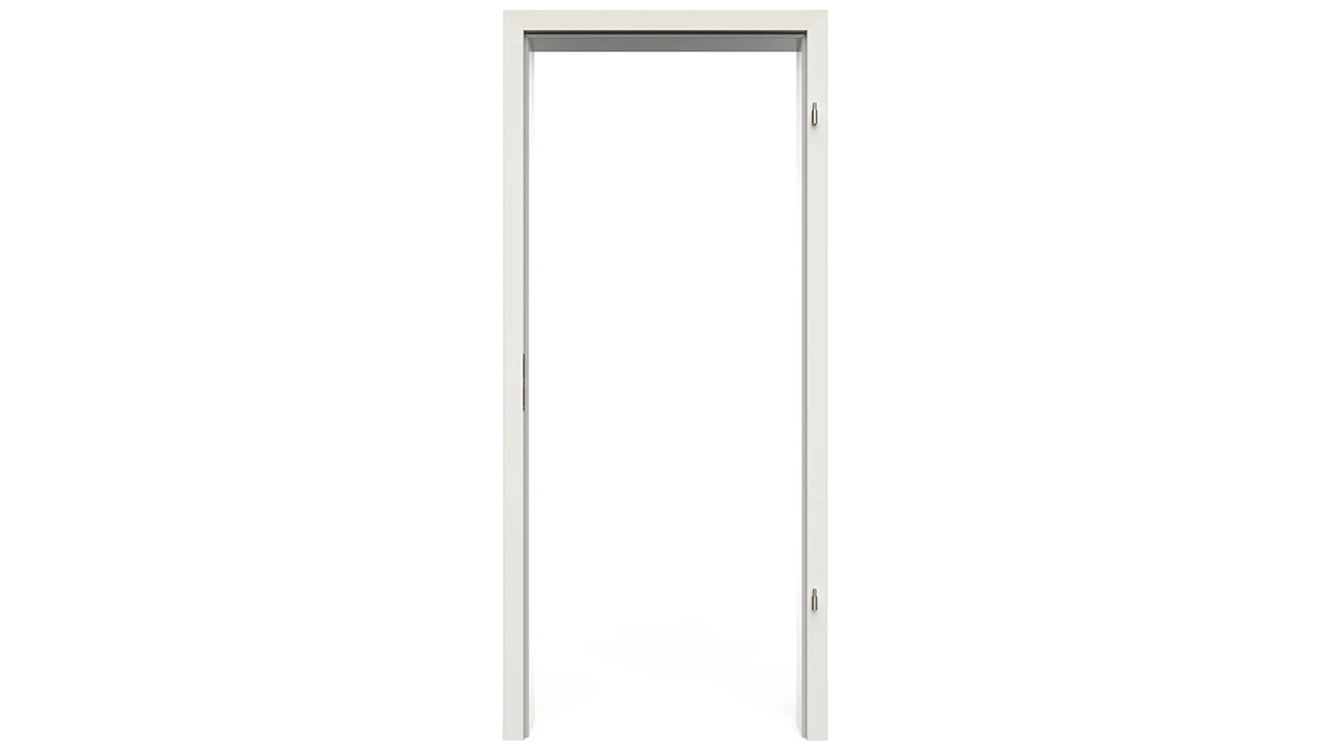 planeo Standard Door frame, rounded edge - CPL White 9010 - 1985 x 610 x 140 mm DIN right