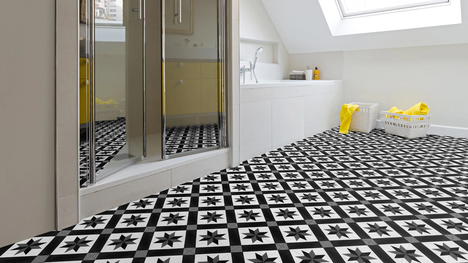 Gerflor CV flooring - PRIMETEX Cordoba Black & White 2m - 2226