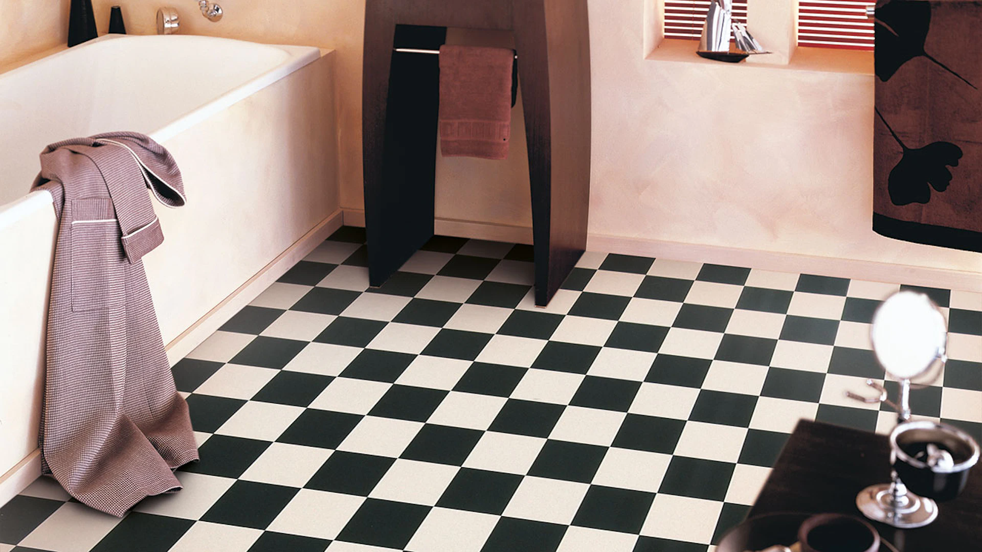 Gerflor PVC Floor - CLEVER/FOCUS DAMIER BLACK & WHITE 2m x 35m - 0115