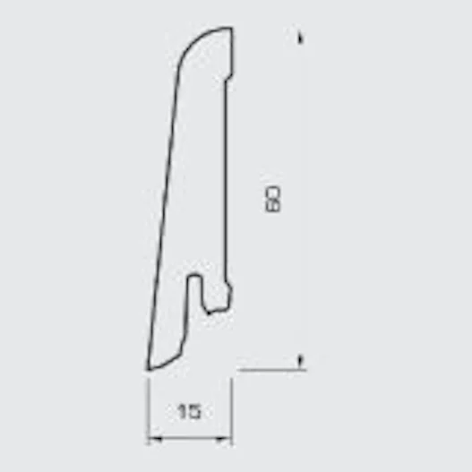 Wicanders Sockelleisten - Folienummantelte MDF-Leise - Kirsche Linen - 15x60x2400 mm (RW70082)