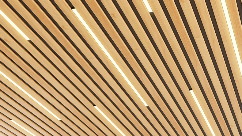 Skaben Panneaux acoustiques SilentWall Easy-Sticks - Chêne brun clair - 250 x 3,45 cm