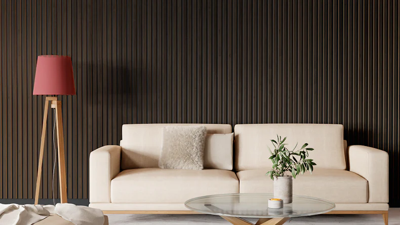 Skaben Akustikpaneele SilentWall Comfort - Eiche Dunkel - 250 x 30 cm