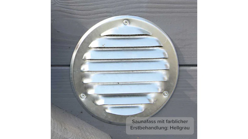 planeo Saunafass Basic 230 montiert DS rot naturbelassen