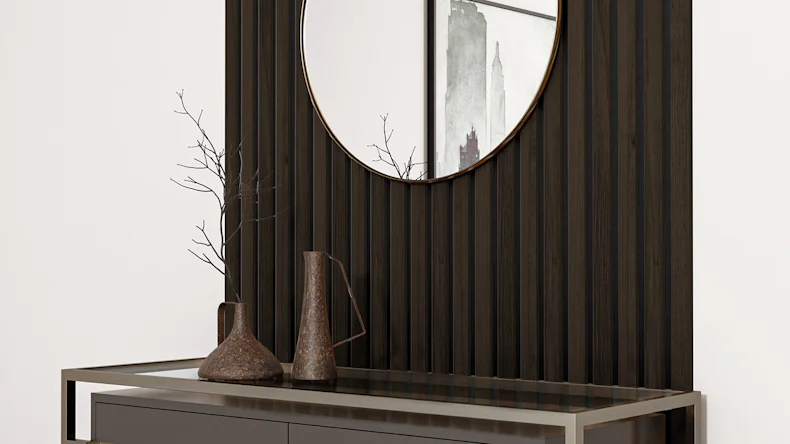 Wandverkleidung Holz planeo WoodWall Easy-Sticks - Eiche Antik 2,60m