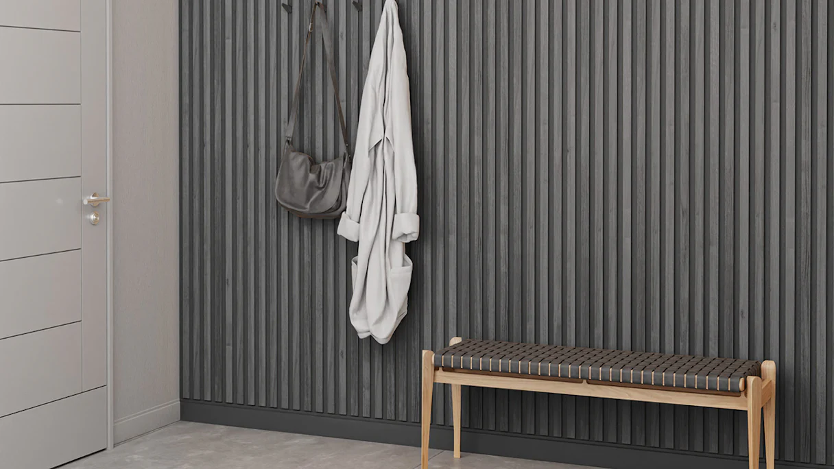 Wall panelling wood planeo Woodwall Easy-Sticks - oak grey 2.60m