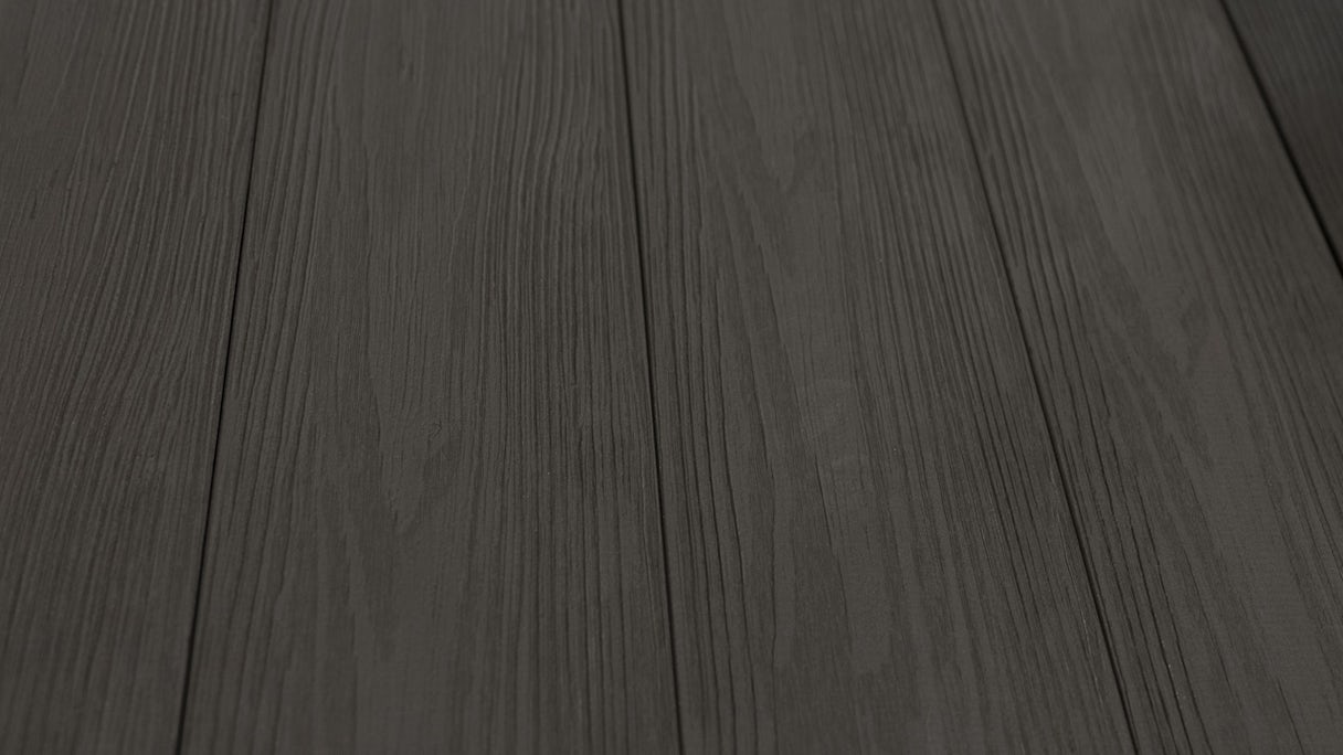 Complete set planeo oak grove 5m solid plank wood structure carbon oak 18.0m² incl. aluminium-UK