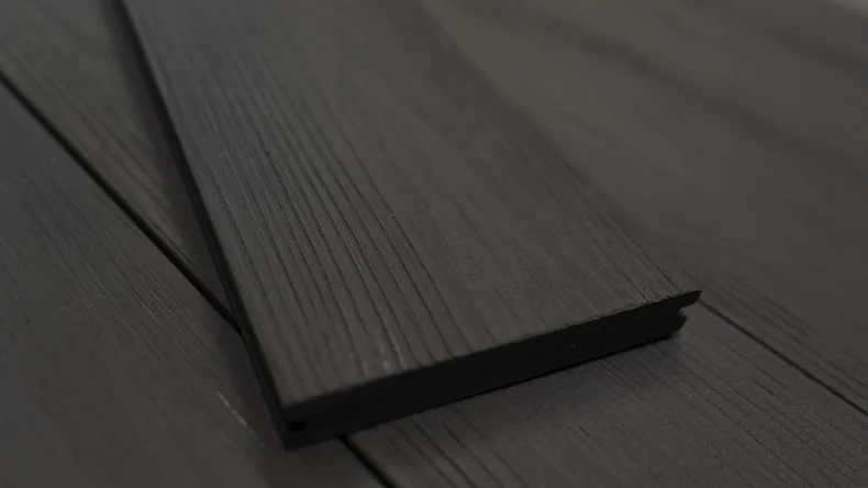 Komplett-Set planeo Elegant - Pro 3D 4m Massivdiele Holzstruktur Carboneiche 20.7m² inkl. Alu-UK