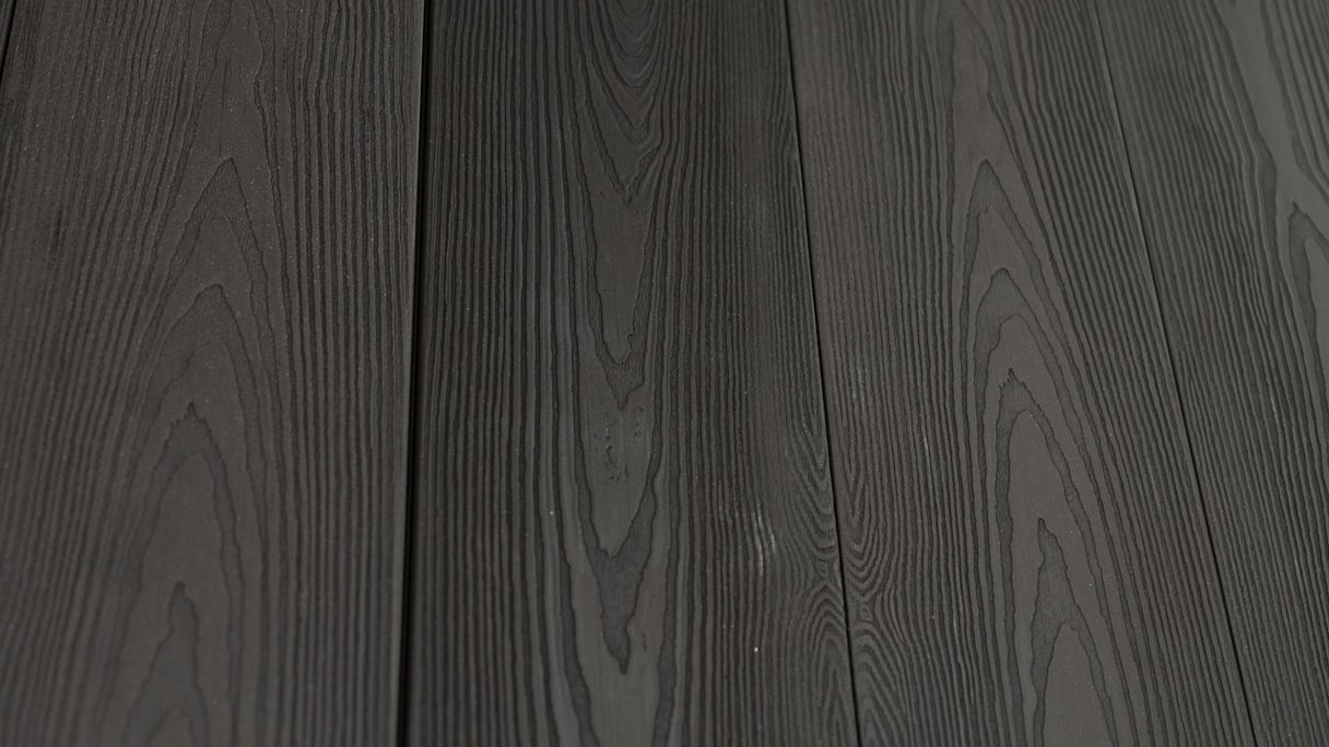 Complete set planeo oak grove 5m solid plank wood structure carbon oak 25.0m² incl. aluminium-UK