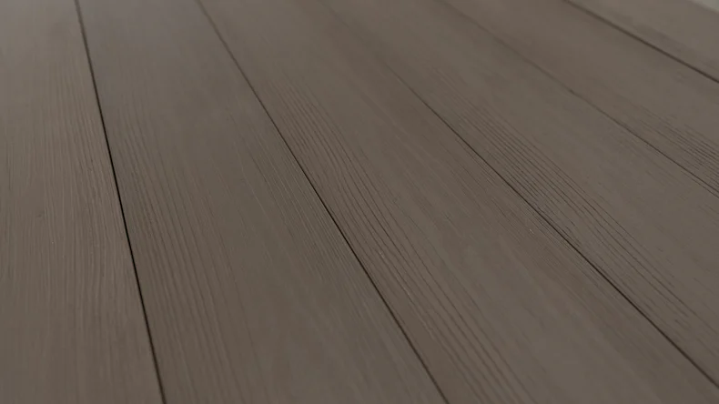 Komplett-Set planeo Elegant - Pro 3D 5m Massivdiele Holzstruktur Mooreiche 30.2m² inkl. Alu-UK