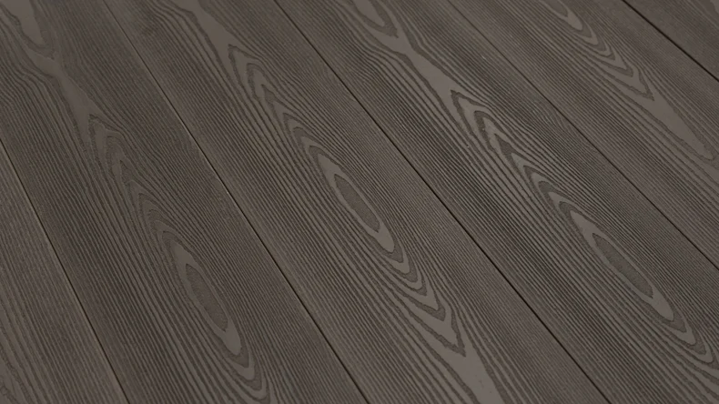 Komplett-Set planeo Elegant - Pro 3D 5m Massivdiele Holzstruktur Mooreiche 30.2m² inkl. Alu-UK