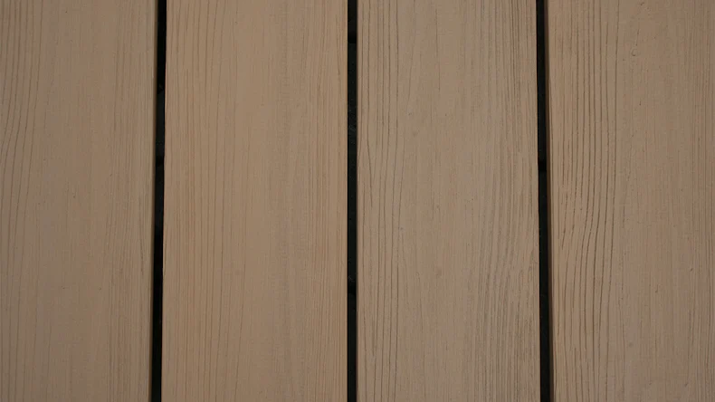 Komplett-Set planeo Elegant - Pro 3D 4m Massivdiele Holzstruktur Sinaieiche 61m² inkl. Alu-UK