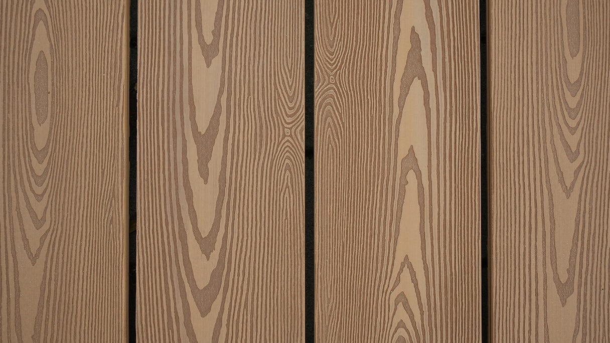 Komplett-Set planeo Elegant - Pro 3D 5m Massivdiele Holzstruktur Sinaieiche 56.1m² inkl. Alu-UK