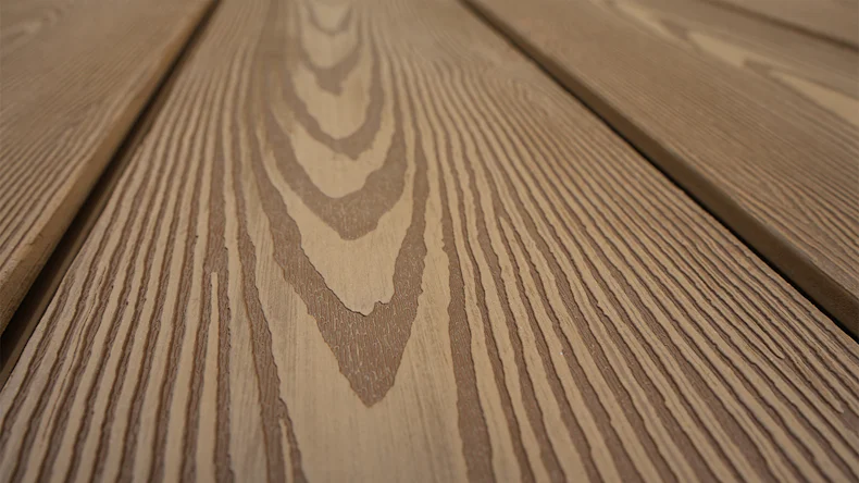 Komplett-Set planeo Elegant - Pro 3D 5m Massivdiele Holzstruktur Sinaieiche 36m² inkl. Alu-UK