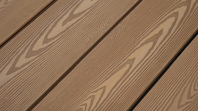 Komplett-Set planeo Elegant - Pro 3D 5m Massivdiele Holzstruktur Sinaieiche 36m² inkl. Alu-UK