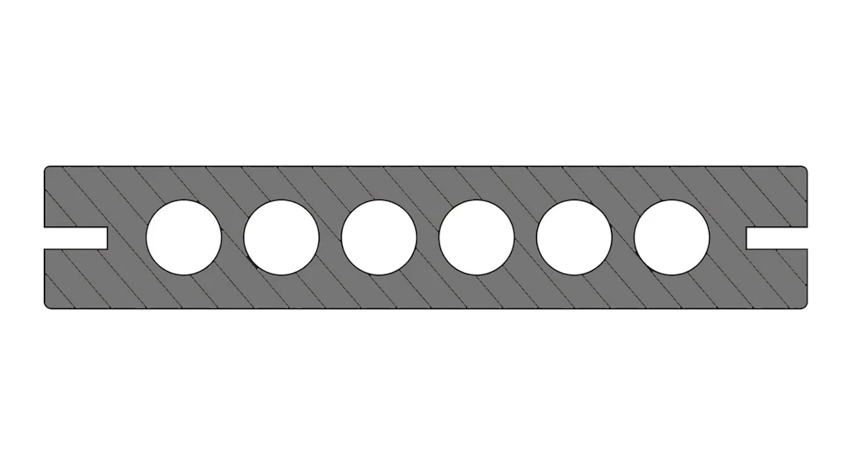 planeo TitanShield WPC plank grey 4m part solid