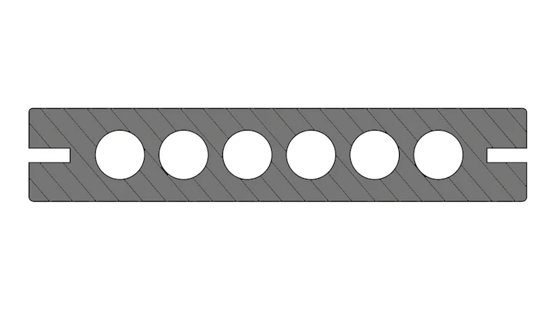 planeo terrasse composite TitanShield - lame anthracite - partiellement massive