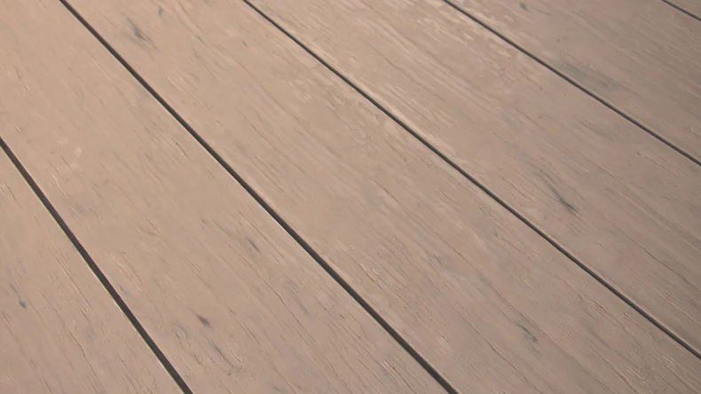 planeo TitanWood – tavola massiccia in marrone sabbia antico, invecchiata/spazzolata