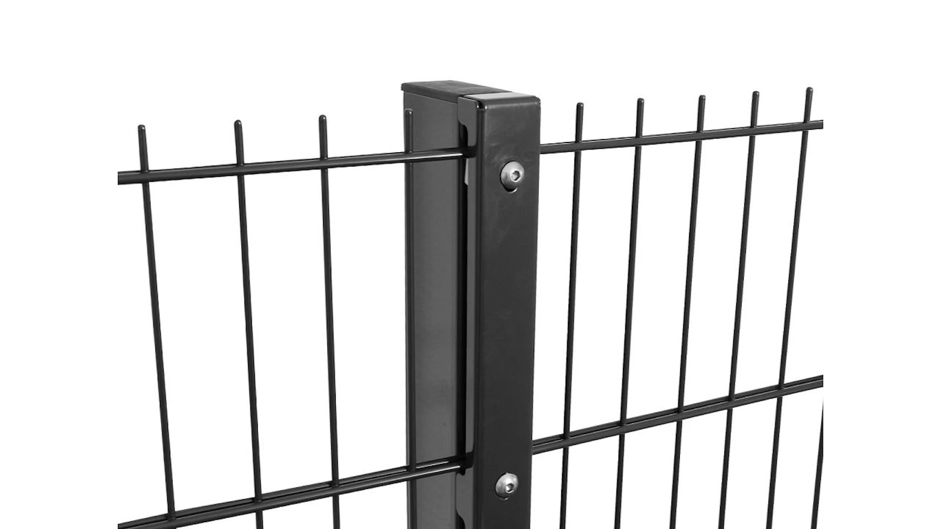 Poteau de protection de la vie privée type WSP anthracite pour clôture à double maille - hauteur de la clôture 1830 mm