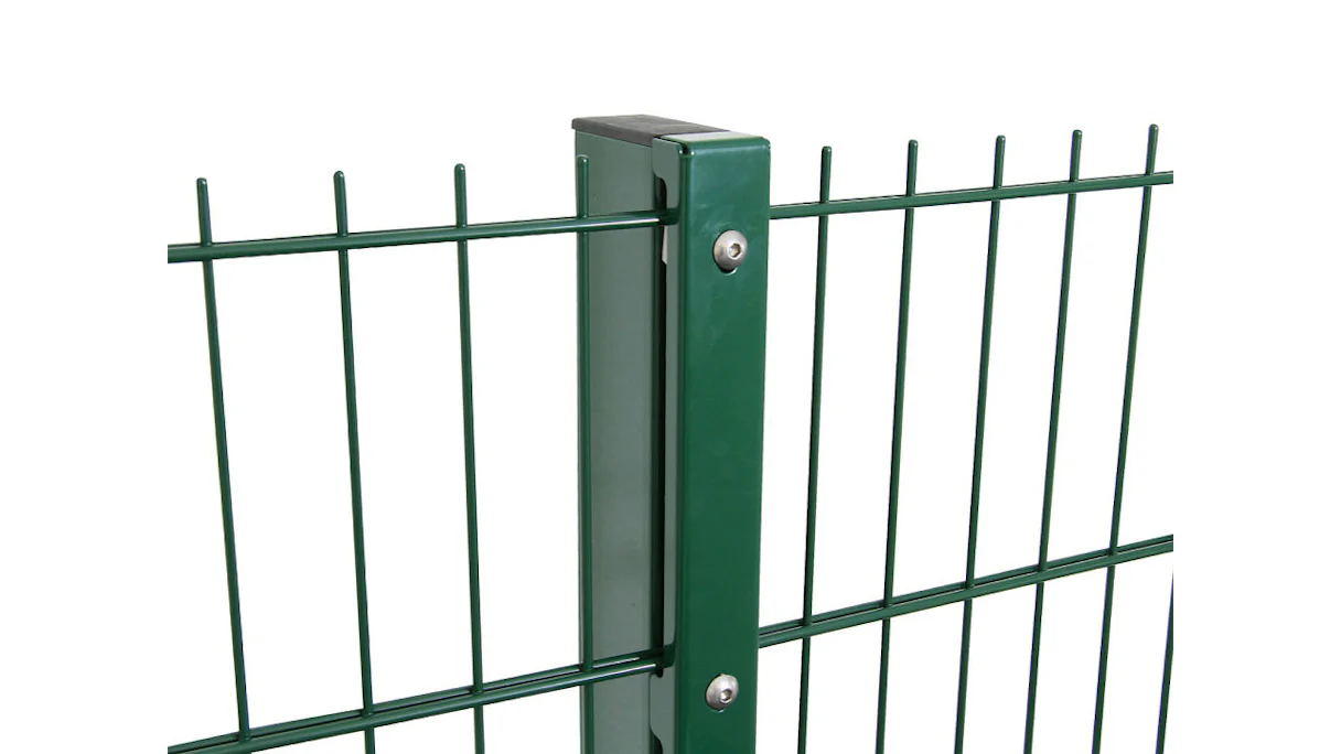 poteaux de protection de la vie privée type WSP vert mousse pour clôture à double maille - hauteur de la clôture 2230 mm