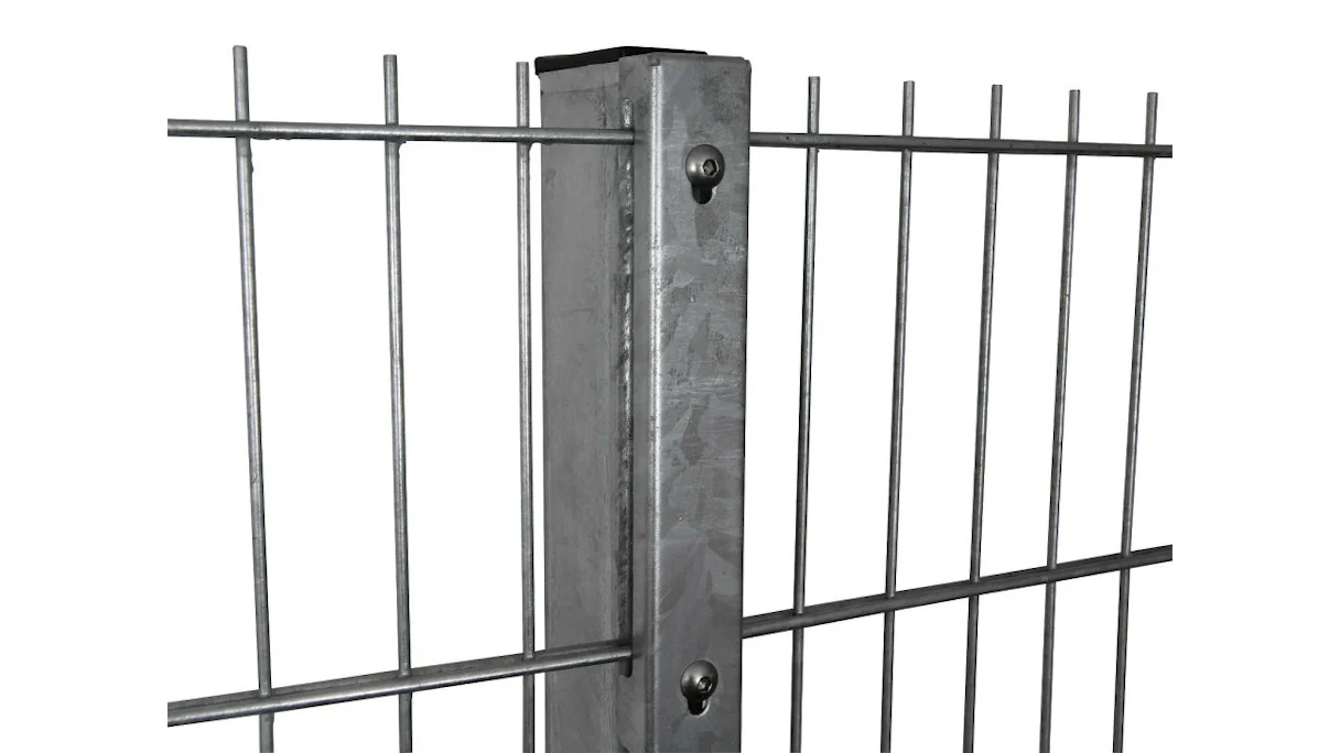 Voir les poteaux de protection type WSP Galvanisé à chaud pour clôture à double maille - hauteur de la clôture 1830 mm