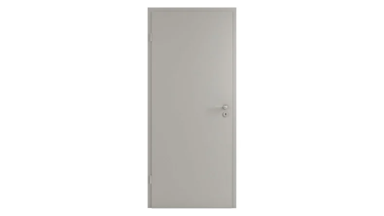 planeo CPL-Innentür CPL 1.0 - Pelle Silbergrau 2110 x 860 mm DIN L - Rund RSP Band 2-t