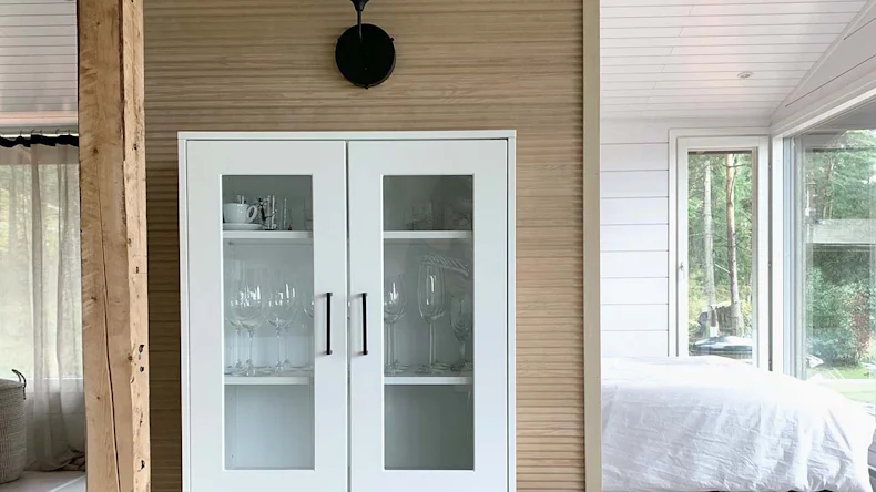 planeo WoodWall - Wave Panel Transluzent Sand - 330 x 9 cm