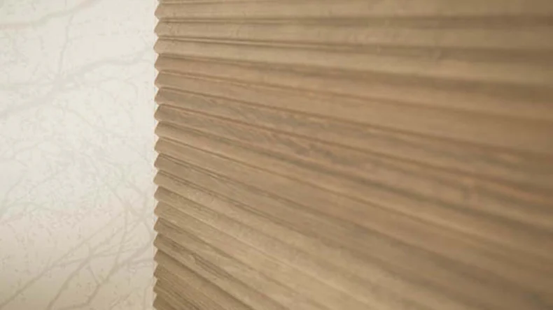 planeo WoodWall - Wave Panel Transluzent Sand - 330 x 9 cm