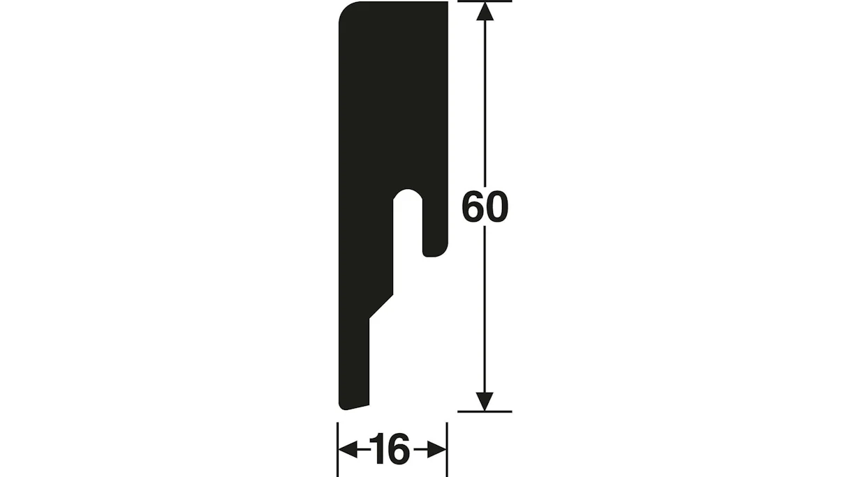 Wineo Fußleiste SoHoFactory 16 x 60 x 2380 mm (F56025UY60)