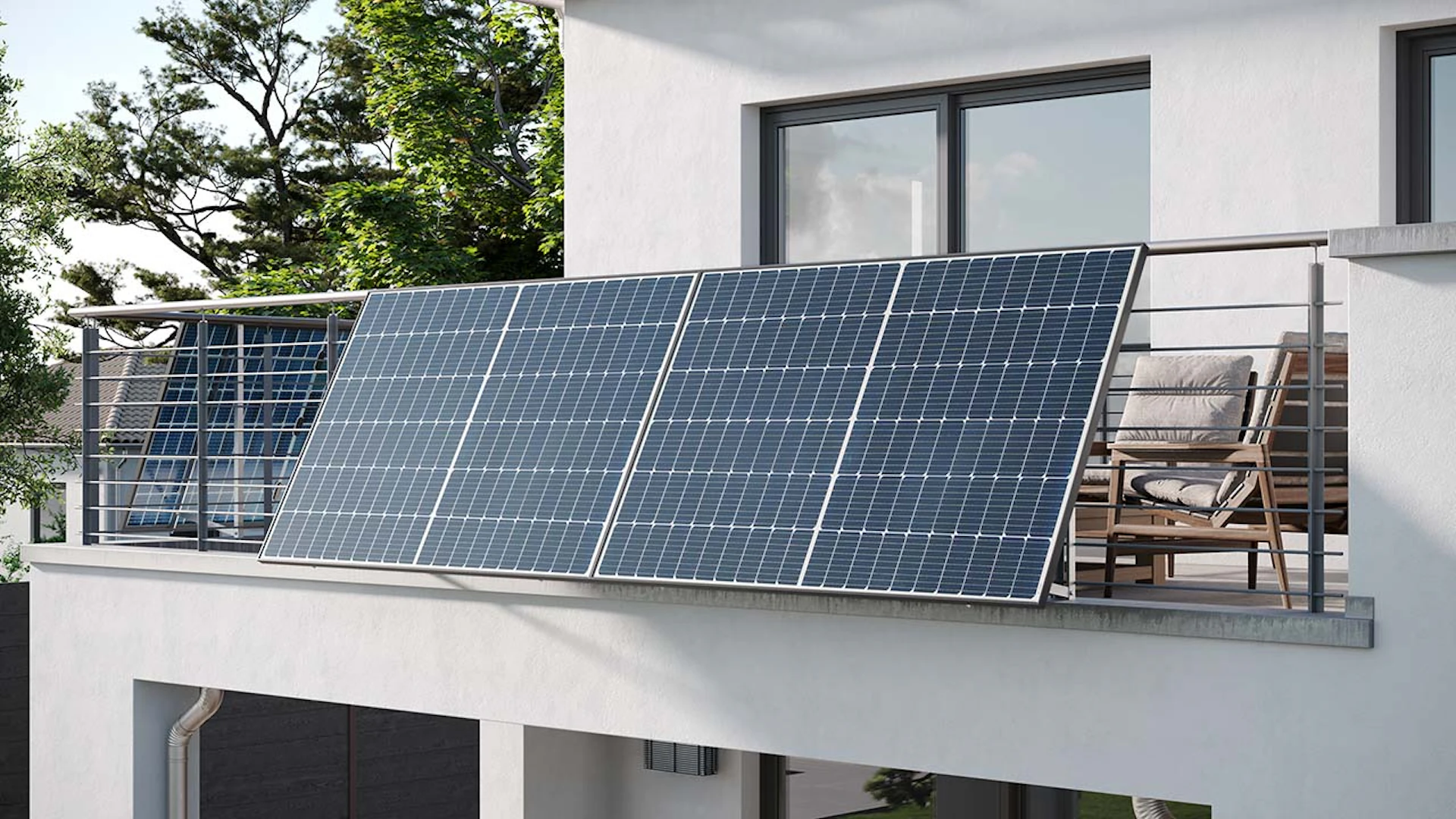 SolarFlow Speichersystem 1kWh mit 600W oder 800W Balkonkraftwerk für Balkonmontage