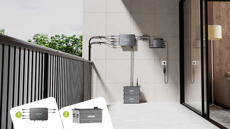 SolarFlow Balkonkraftwerkspeicher 1920Wh mit 2 Batterien Nachrüstset