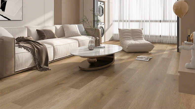 planeo Rigid Klick Vinyl - ObjektPRO Eiche Prestige 1,83m lange XL Diele | Trittschalldämmung integr. (SP183-01)