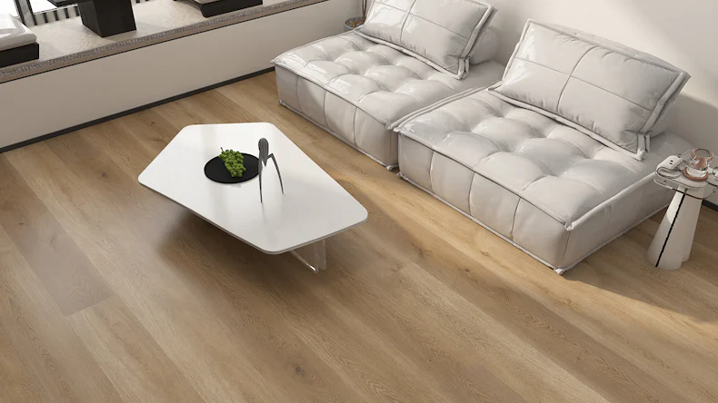 planeo Rigid Klick Vinyl - ObjektPRO Eiche Royale 1,83m lange XL Diele | Trittschalldämmung integr. (SP183-43)