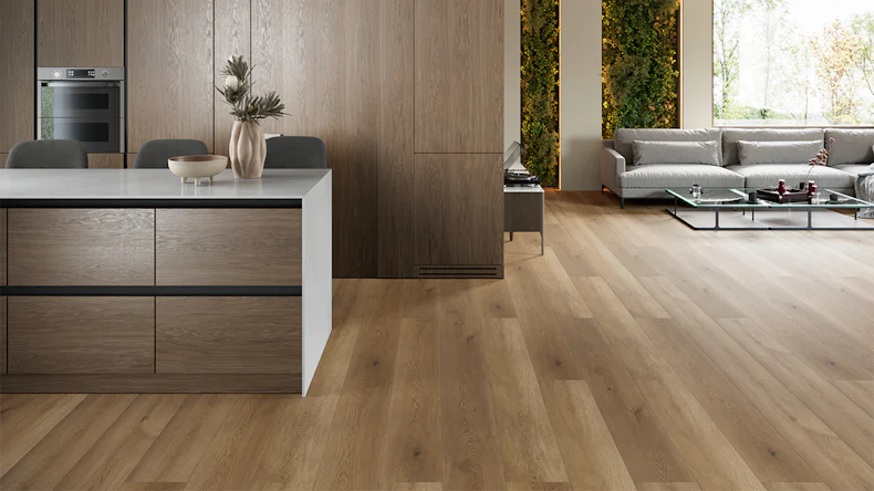 planeo Rigid Klick Vinyl - ObjektPRO Eiche Royale 1,83m lange XL Diele | Trittschalldämmung integr. (SP183-43)