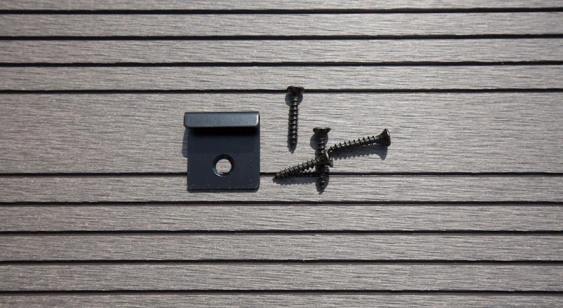 Set completo TitanWood 4m struttura a listello cavo scanalato grigio chiaro 50m² incl. alluminio-UK