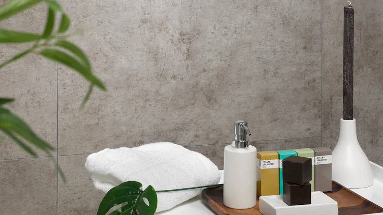 Wandverkleidung Kunststoff - planeo StrongWall - Dark Cement