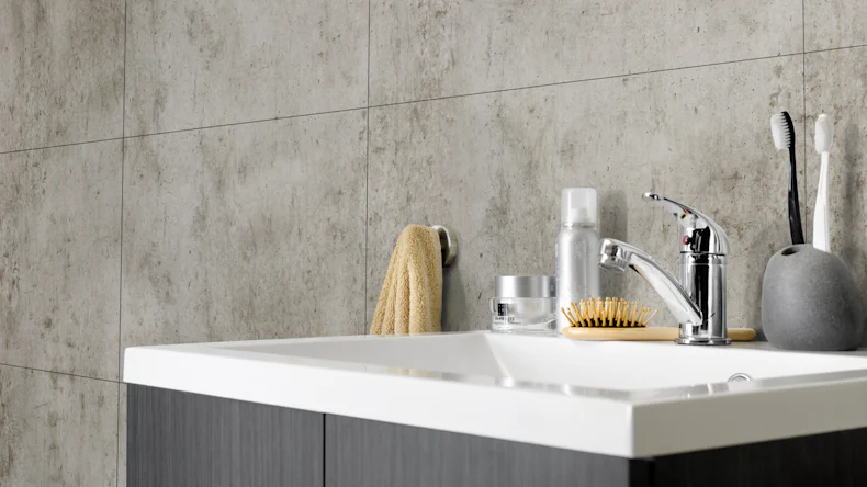 Wandverkleidung Kunststoff - planeo StrongWall - Dark Cement