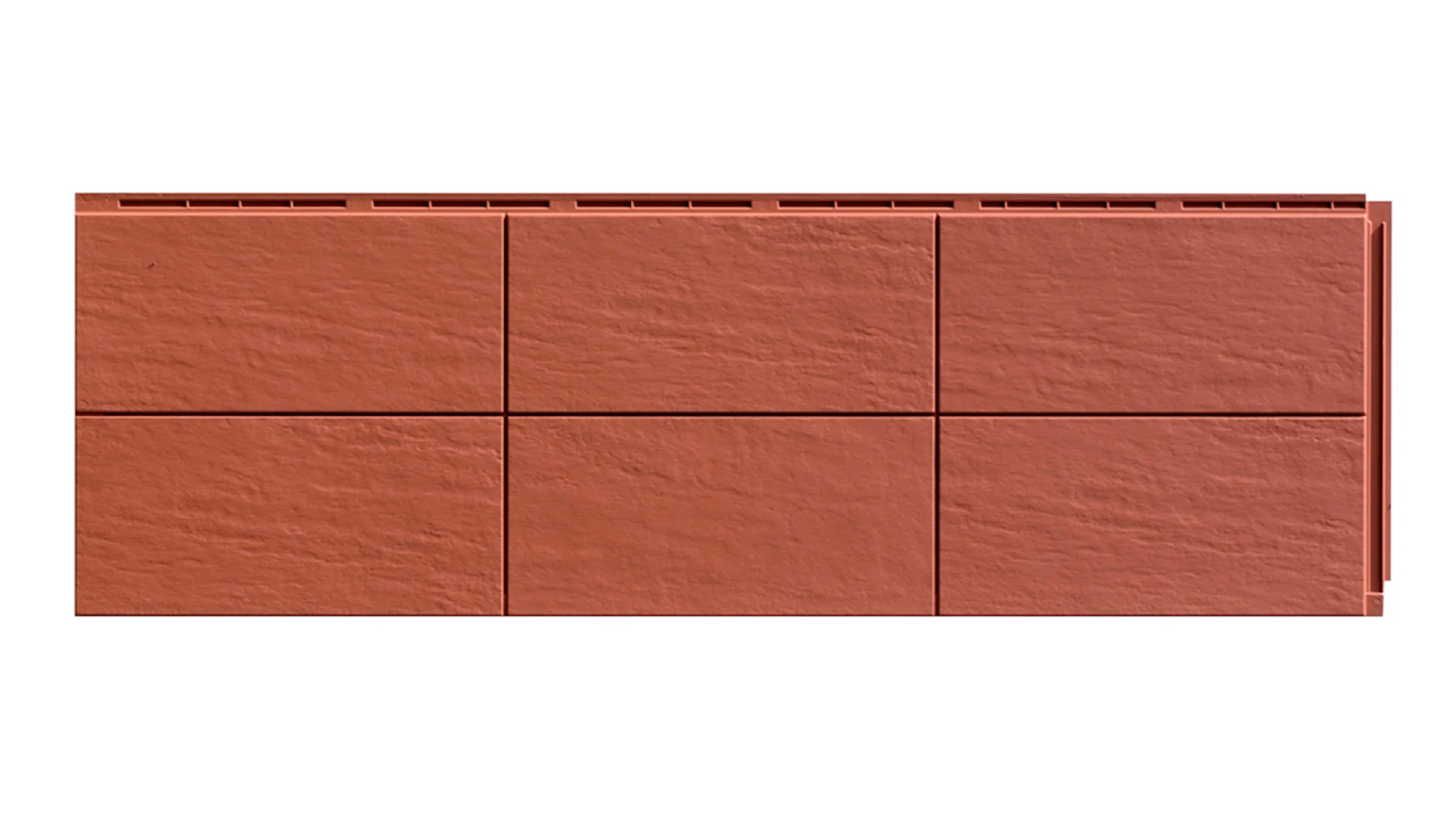 Zierer Fassadenplatte Tonoptik Terra - 1115 x 359 mm ziegelrot aus GFK