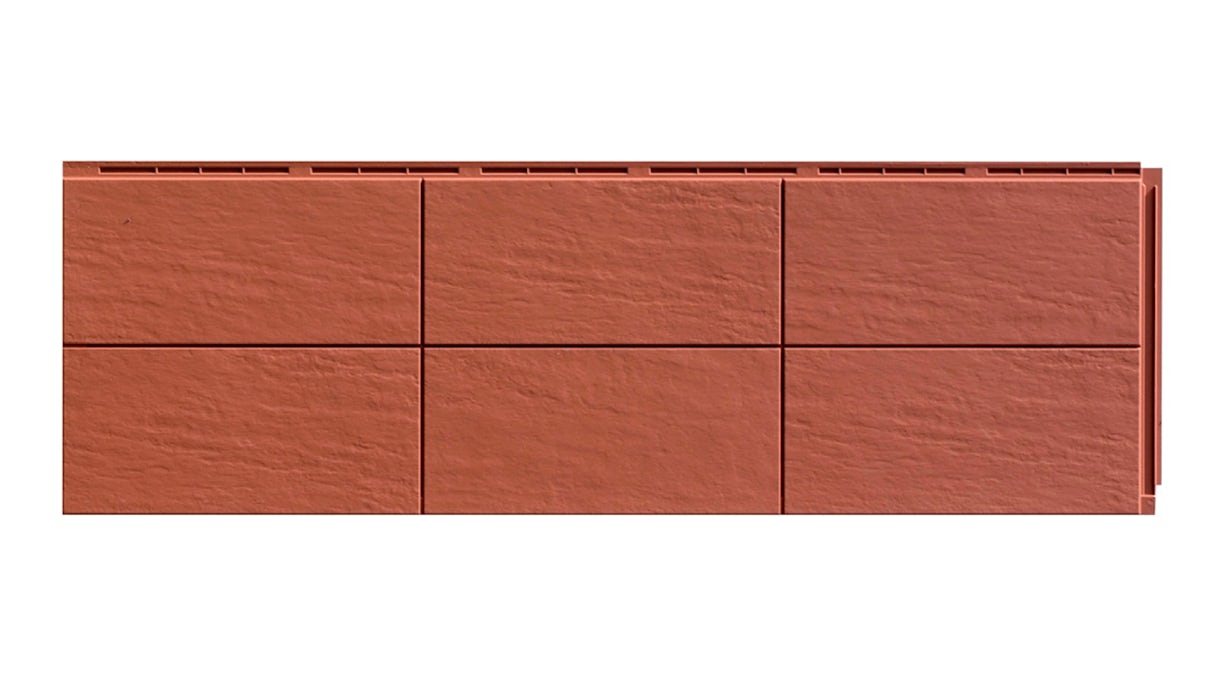 Zierer Fassadenplatte Tonoptik Terra - 1115 x 359 mm ziegelrot aus GFK