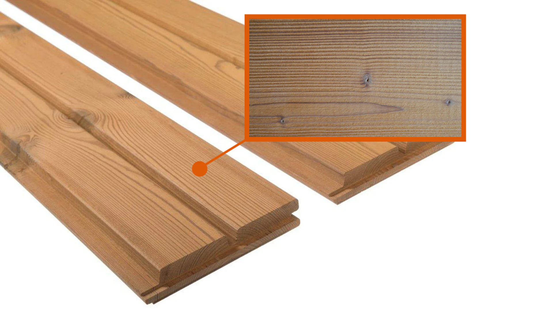 planeo façade en bois bande losange thermo pin Dekora 4,2 m 26x140