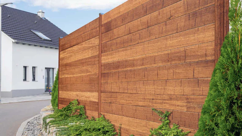 planeo TerraWood - CRAFTED picket fence set bamboo brown 185 x 182 cm