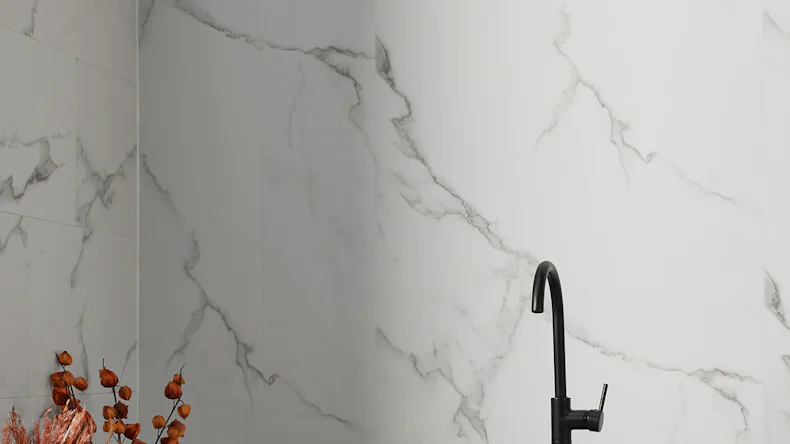 Wandverkleidung Kunststoff - planeo StrongWall Gloss XL - Trapanesi 90 x 260 cm | Hochglanz