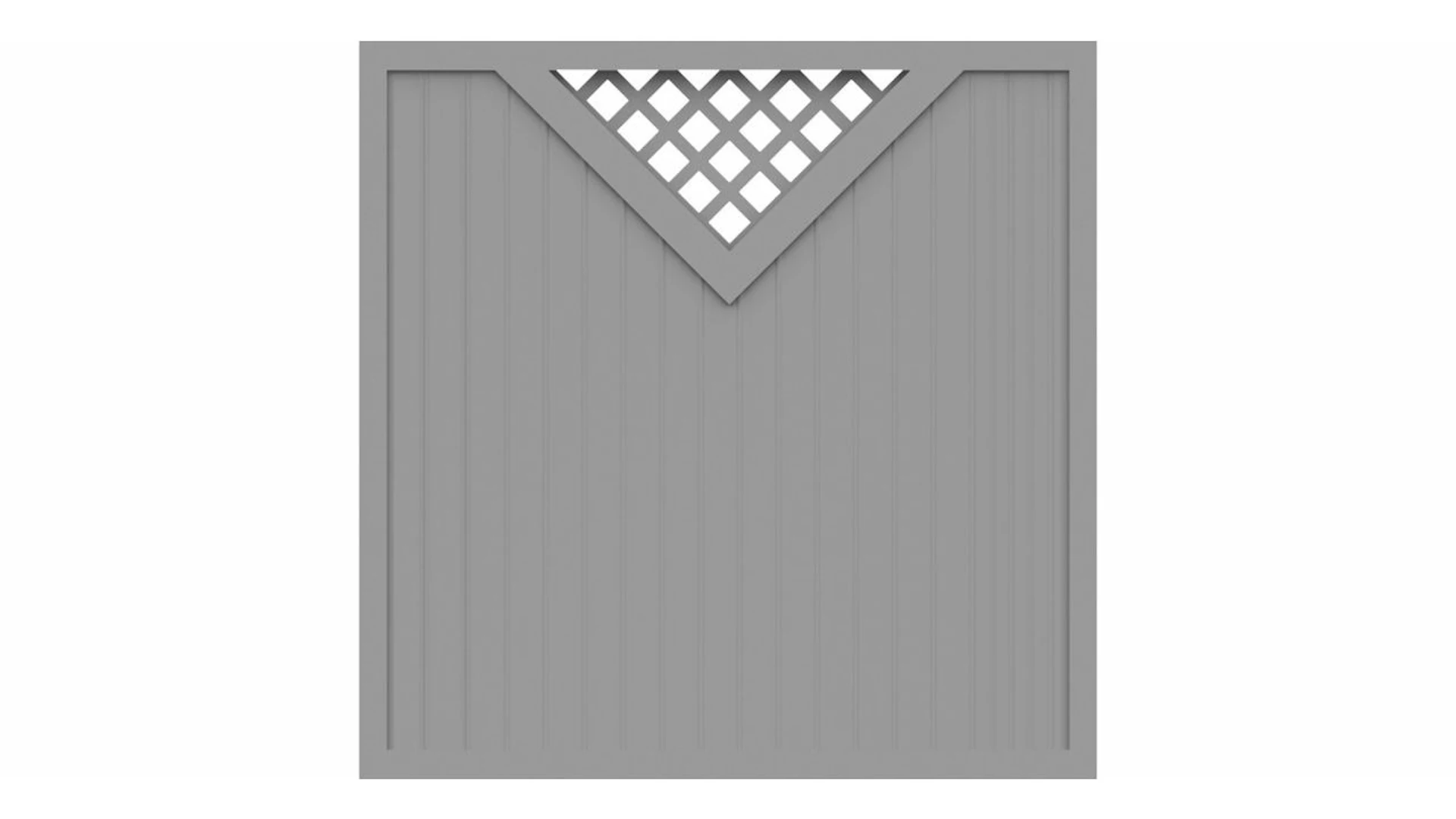 planeo Basic - Clôture Type B 180 x 180 cm gris argent