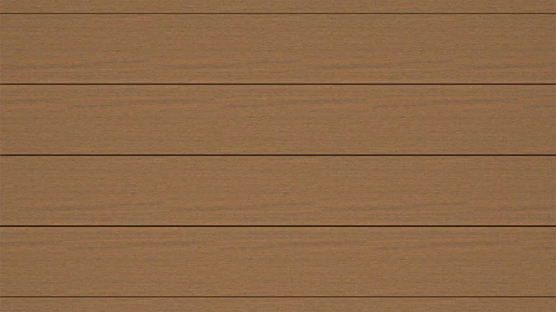 planeo ANTIKWoodline - Listello per terrazza rivestito in WPC CoEx, profilo composito leggero - Teak birmano 3 m - rustico/spazzolato liscio