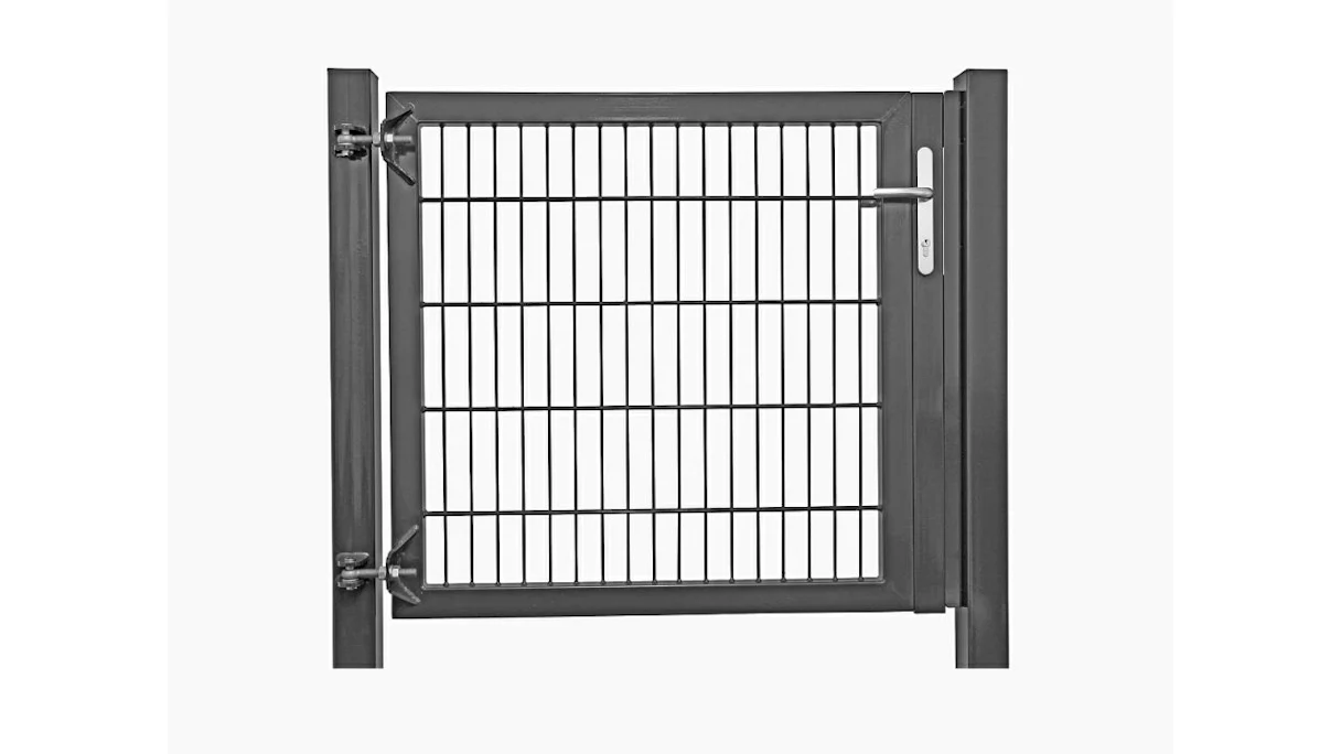 Porte universelle lourde 1 vantail anthracite H 800 x L 1575 mm poteaux de porte inclus