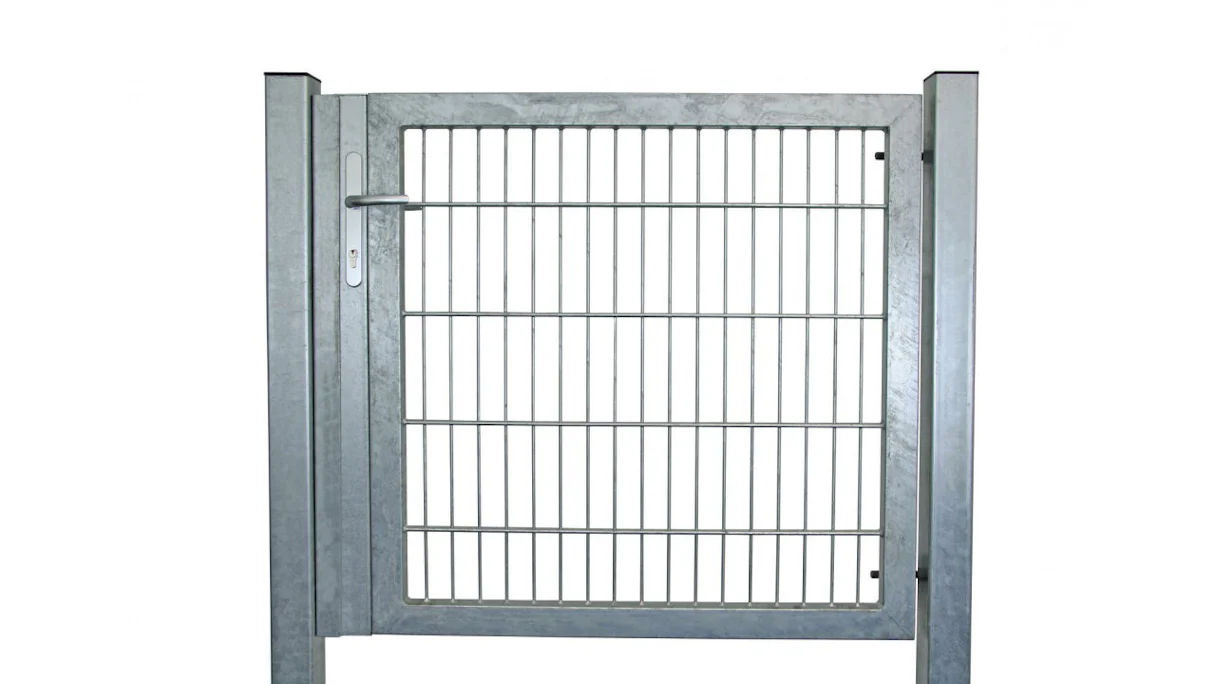 Porte universelle lourde 1 vantail galvanisé à chaud H 1000 x L 1575 mm poteaux de porte inclus